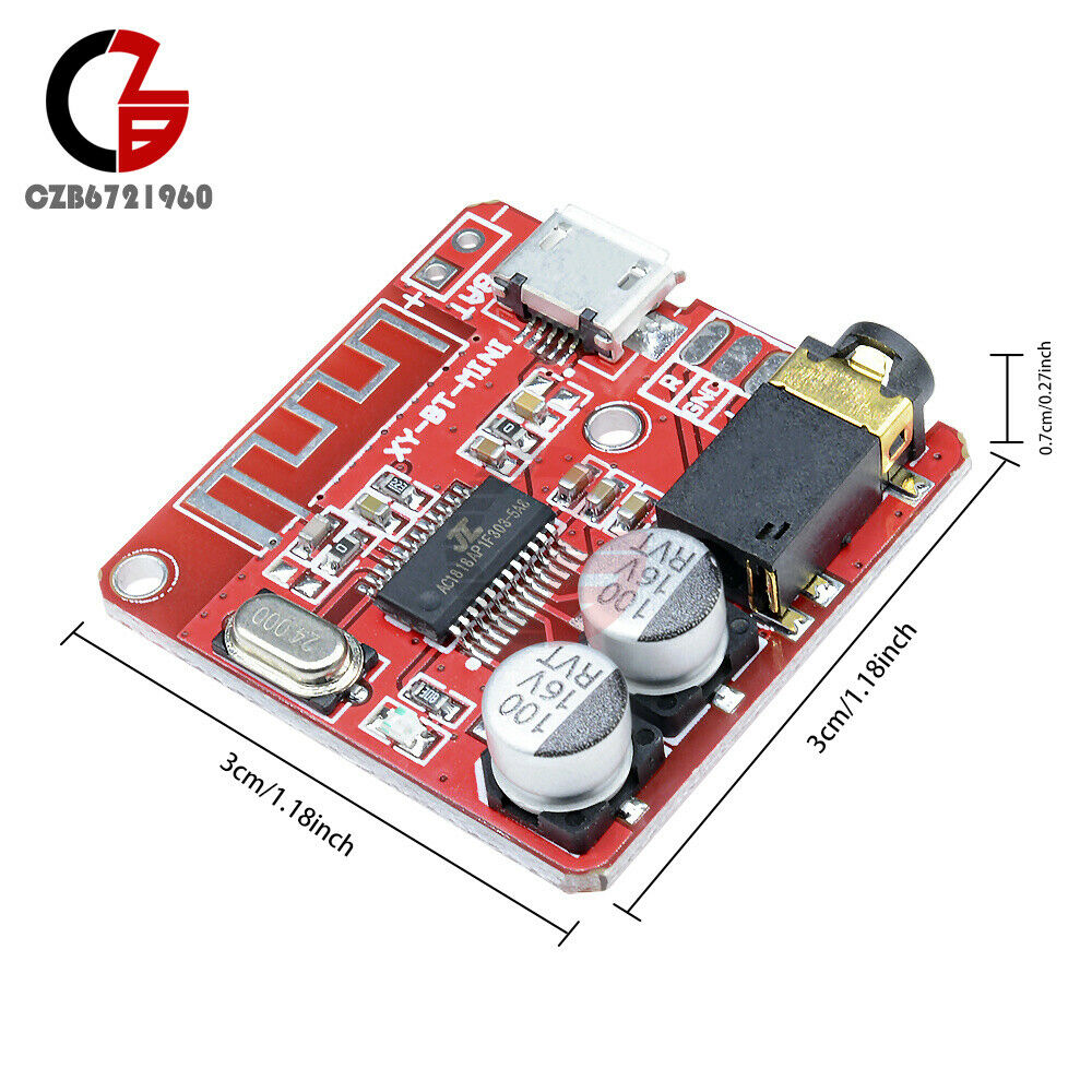 2x Mini Bluetooth 4.1 Audio Receiver MP3 Decoder Lossless Amplifier Module3.7-5V