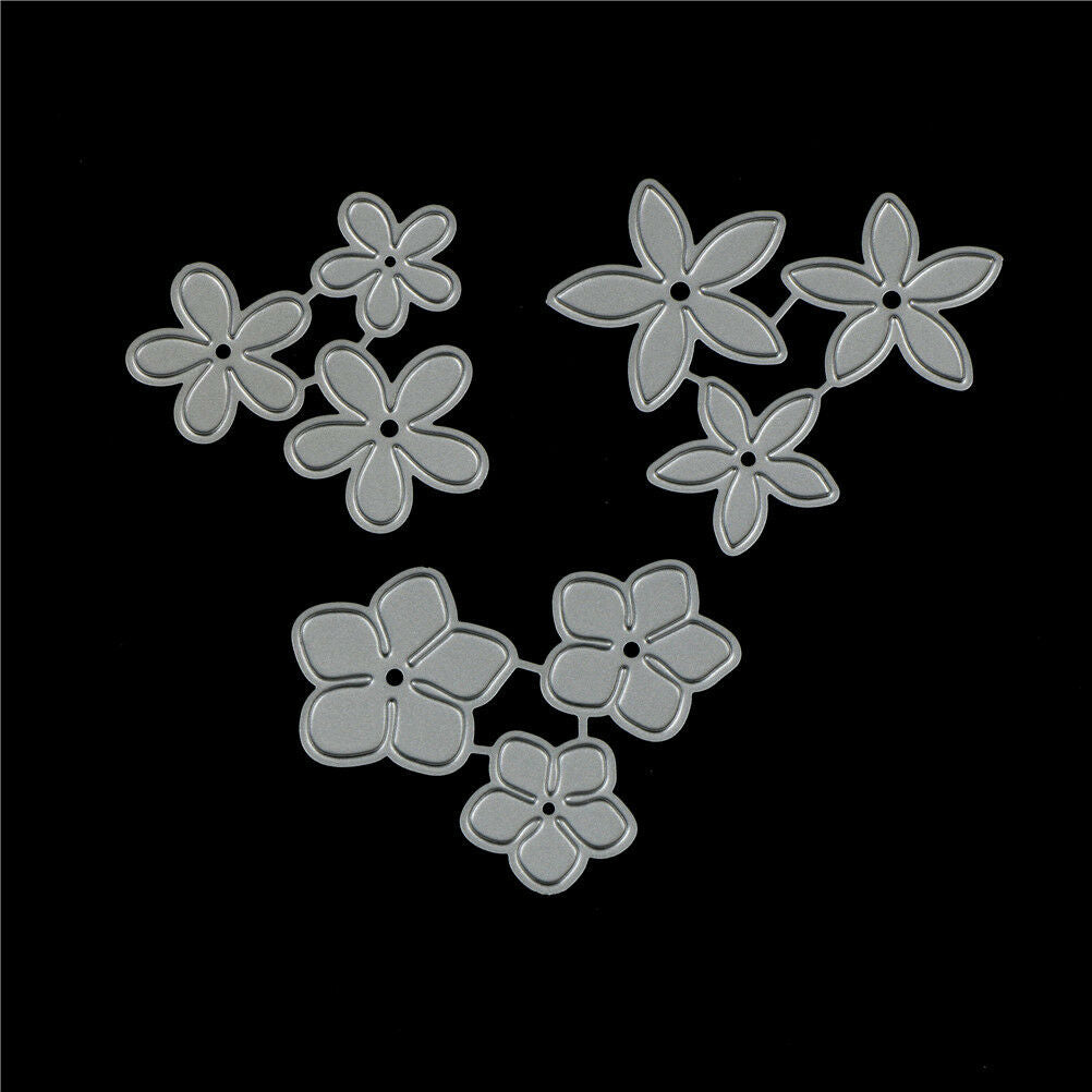 3Pcs Small Flower Design Metal Cutting Die For DIY Scrapbooking Album Pap.l8