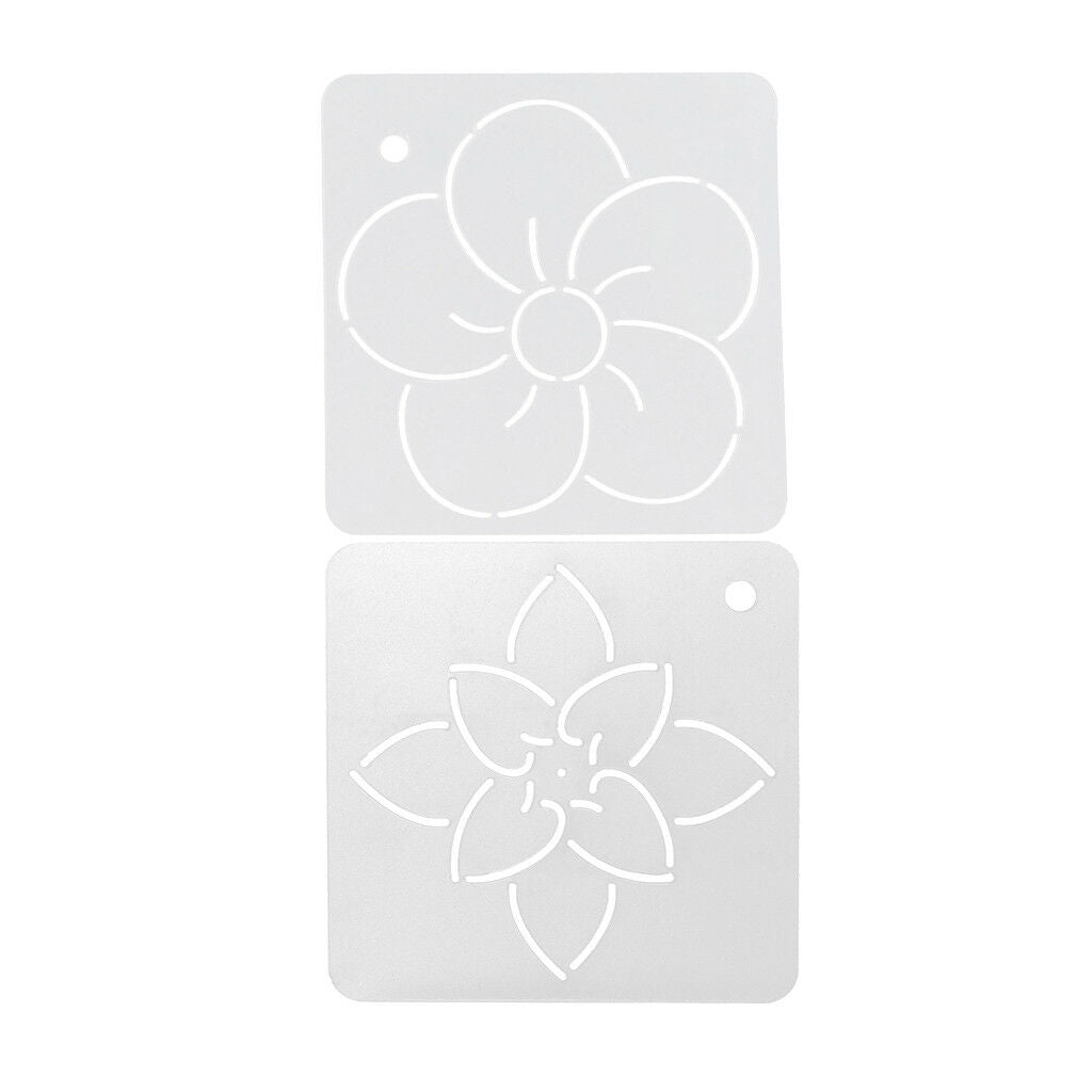 2Pcs Plastic Acrylic Stencil Quilting Template Quilt Tool Patchwork Painting