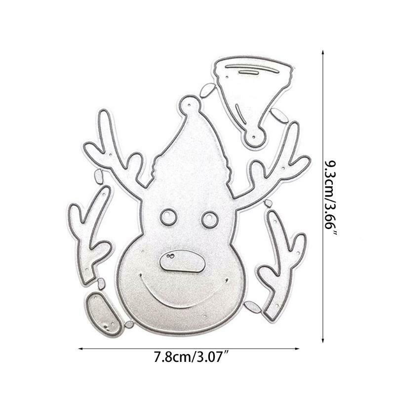 Christmas Elk Antlers Snowman Carbon Steel Cutting Dies DIY Scrapbooking Photo