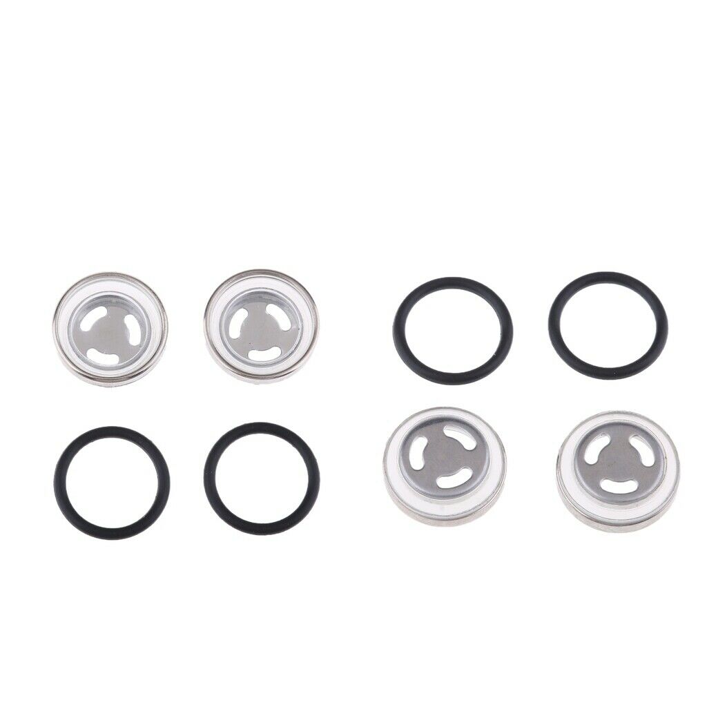 4x Φ 18mm Sight Glass Sight Glass with Rubber Seal Suitable for Motorcycle