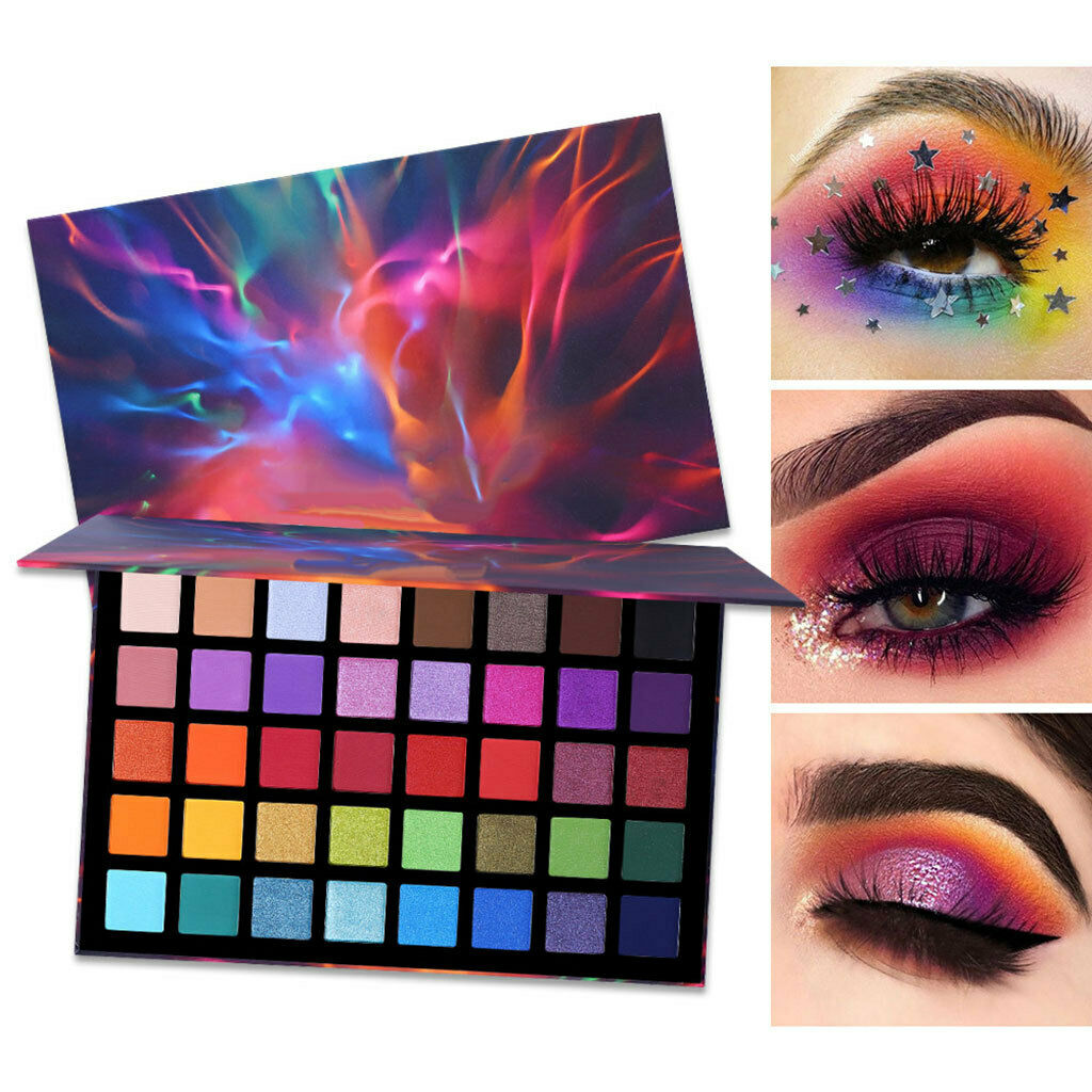 40 Colors Eyeshadow Palette Highly Pigmented Foldable Case Vibrant Colors