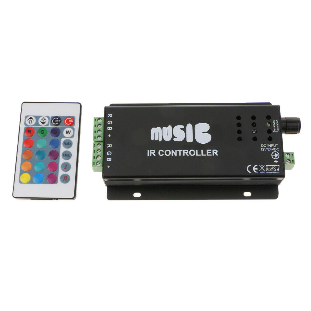 24 Key Wireless IR Remote Control Music Sound Controller For RGB Strip Light
