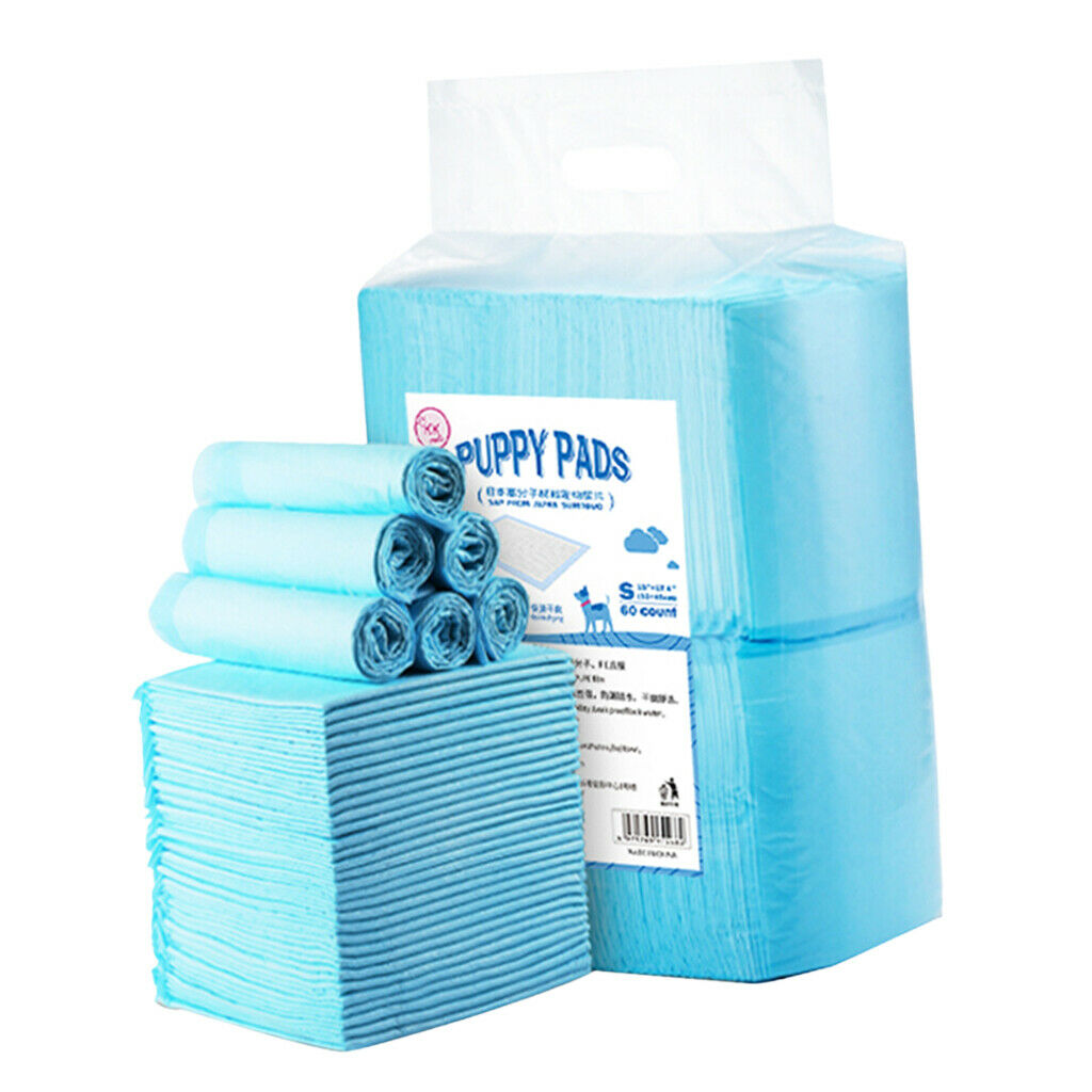 60 Pcs Puppy Dog Training Potty Pee Piddle Pads Ultra - Absorbent Pet Pee Pee