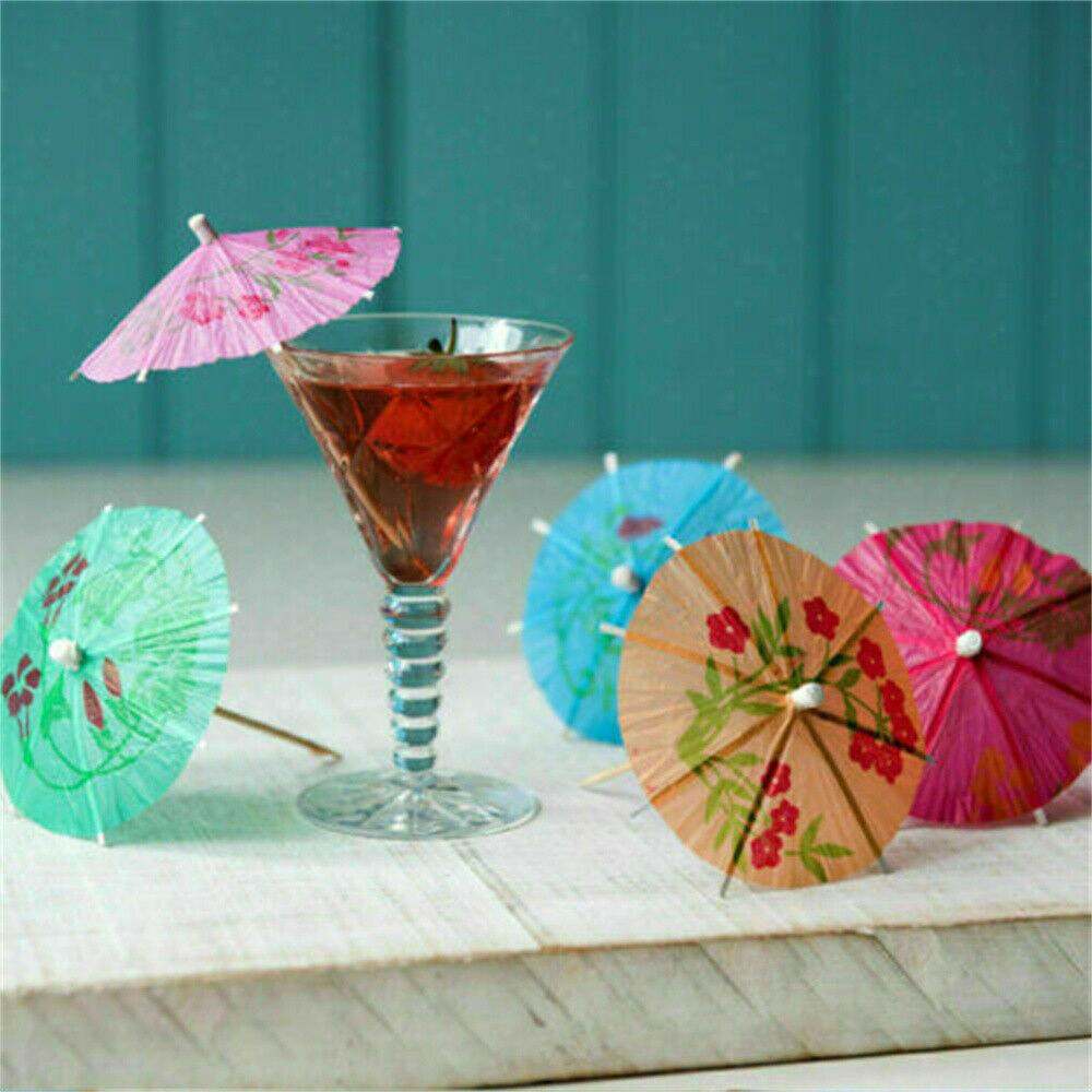 50 x Novelty Cocktail Umbrellas Party Drink Decor Umbrella Birthday Wedding UK