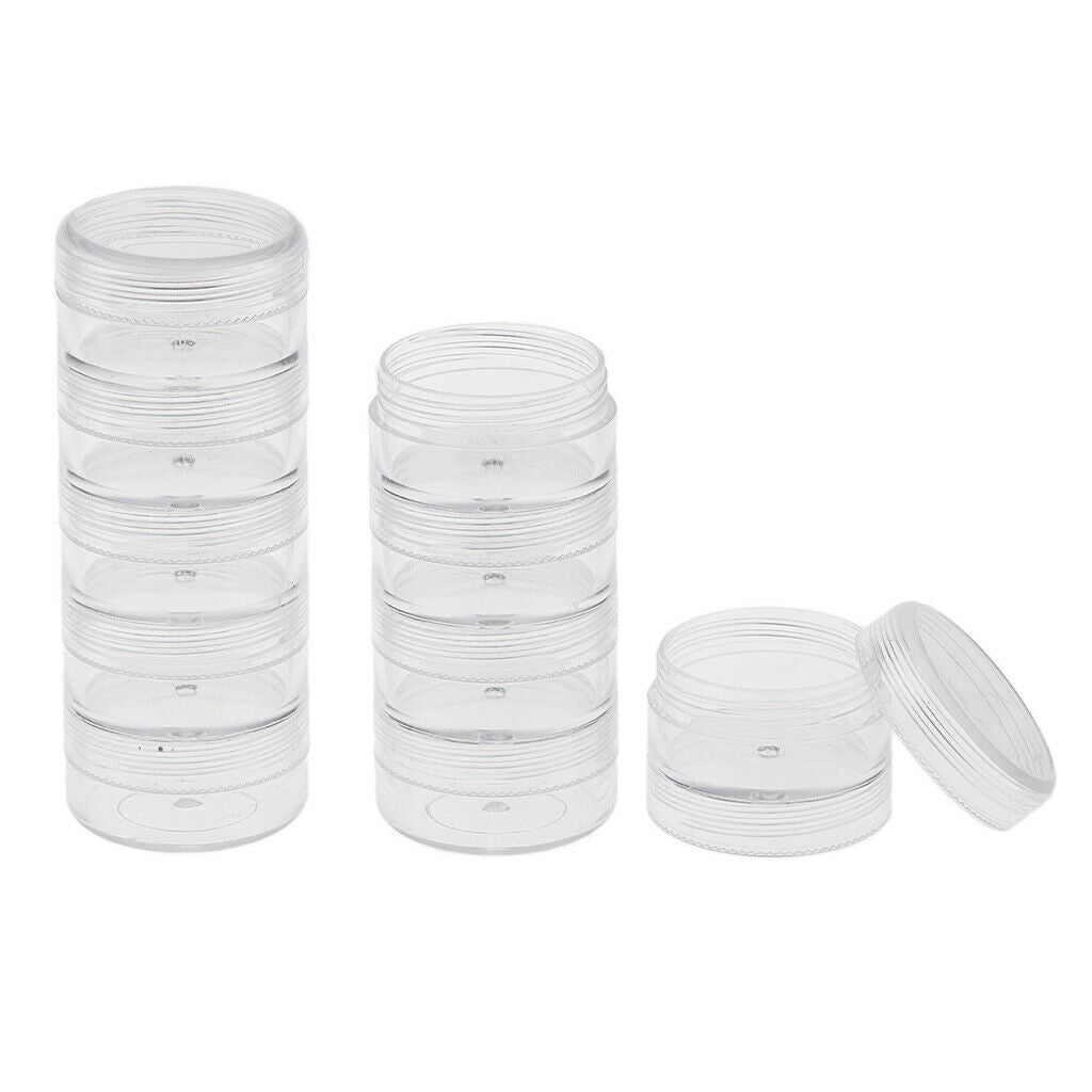10Pcs 5 Layers Stackable Interlocking Screw Containers Storage Box 95x36mm