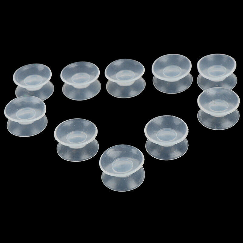 10x Double Sided Suction Cup Sucker Pad for Glass Plastic Clear Sucker Hol.l8