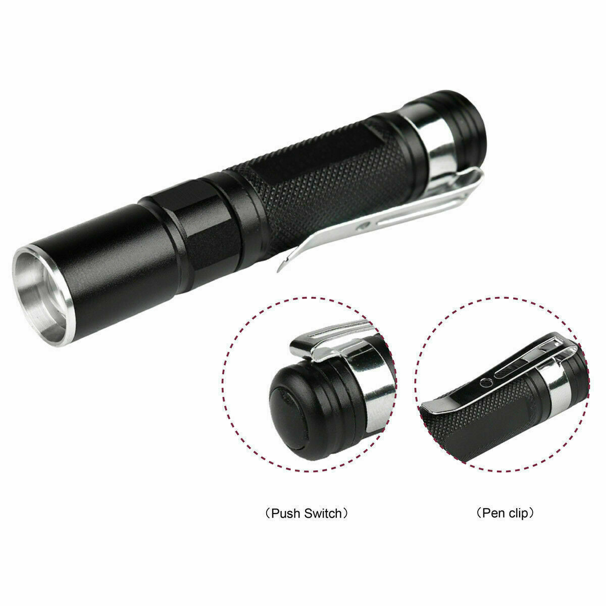 Portable Mini Penlight Q5 2000LM LED Flashlight Torch Pocket Light Waterproof~