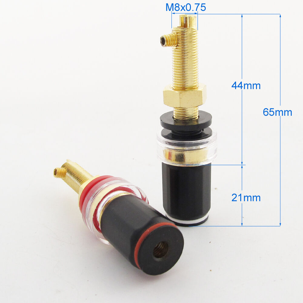 4pcs High Quality Pure Copper HiFi Amplifier Speaker Terminal Binding Post 65mm