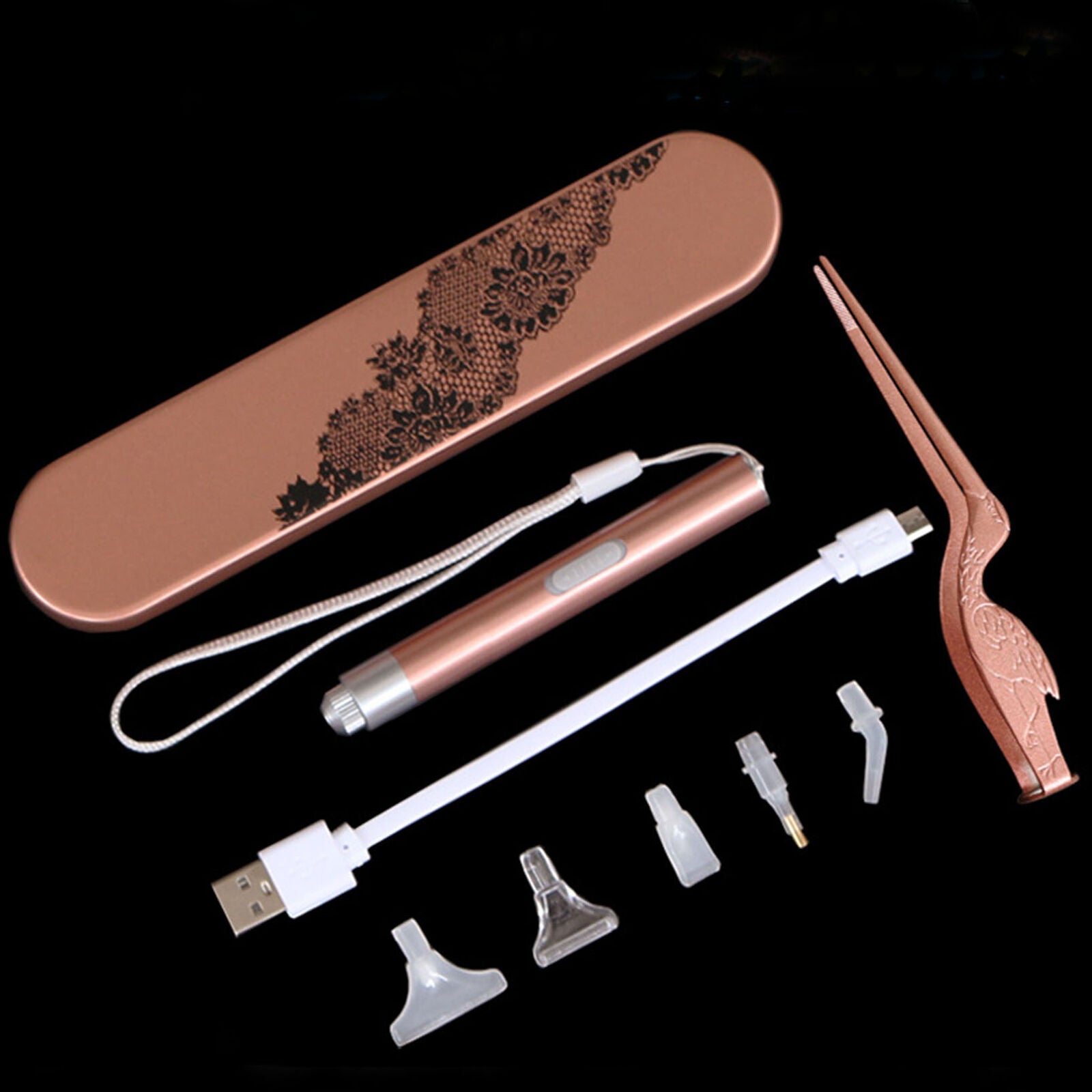 USB Rechargeable Lighting Point Drill Pen 5D Diamond Painting Kit Accessories