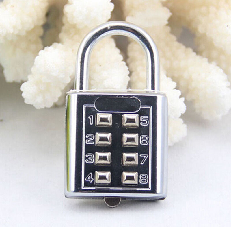 4 Digit Push Button Combination Padlock Luggage Travel Code Lock ZO BDDD