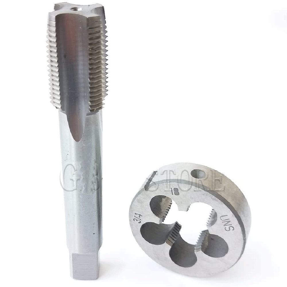 3/4-18 HSS Tap And Die Set， UNS Machine Thread Tap And UNS Round Thread Die