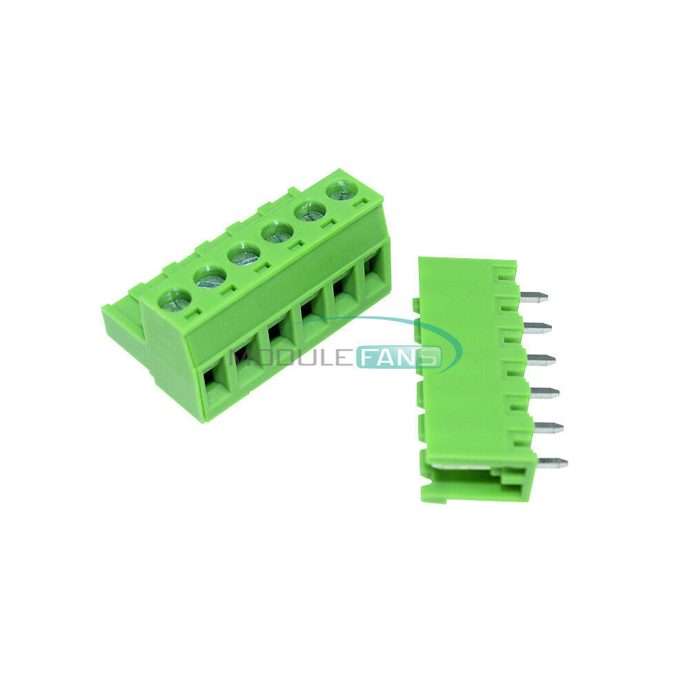 5Pcs 5.08mm KF2EDGK KF-6P Right Angle Plug-in Terminal Connector Pitch