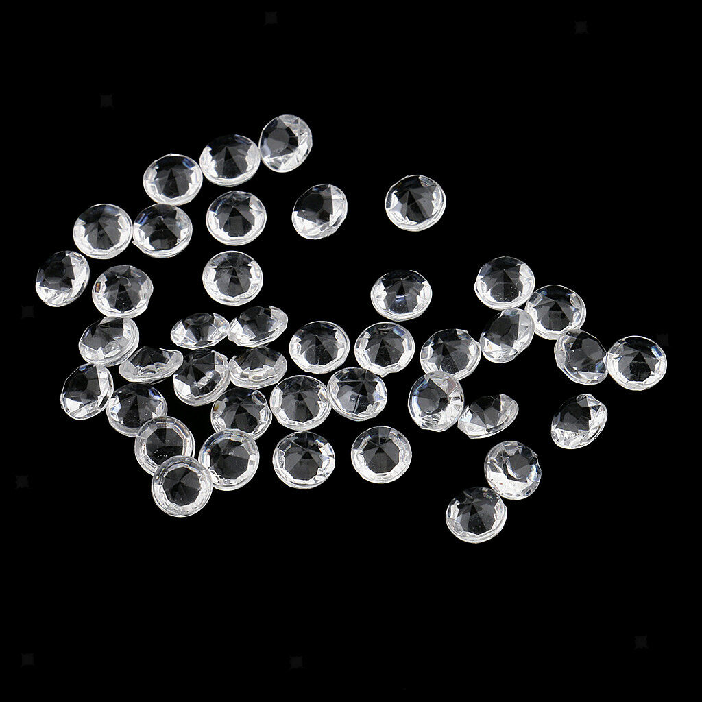 2000pcs Clear Acrylic Rhinestones Gem Crystal Faceted Beads for Wedding 4mm