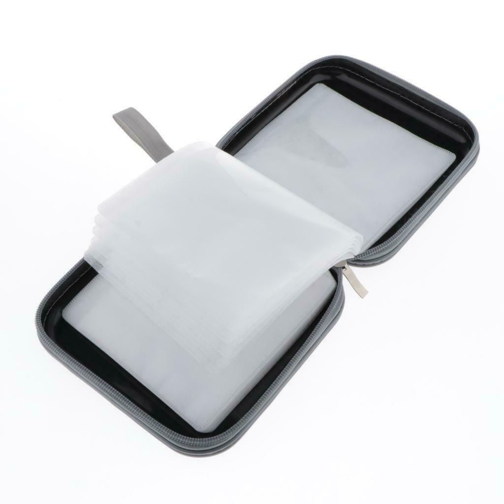 2pcs Set of 2 40 Sleeves CD Wallet Square DVD Case Home CD Disc Bags 6x6inch