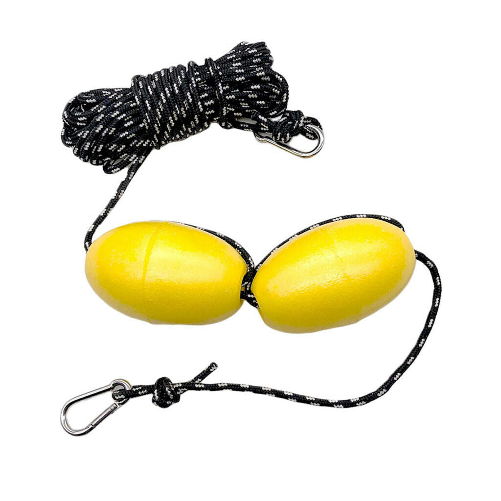 Durable 30ft Kayak Tow Rope Sailing Floating Throw Anchor Line Dual Floats