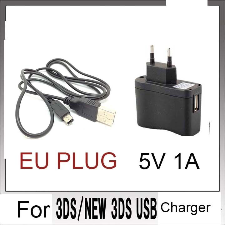 New EU POWER AC CHARGER CABLE  for Nintendo DSi NDSi DSiXL 3DS 3DSXL/LL 3DS tt