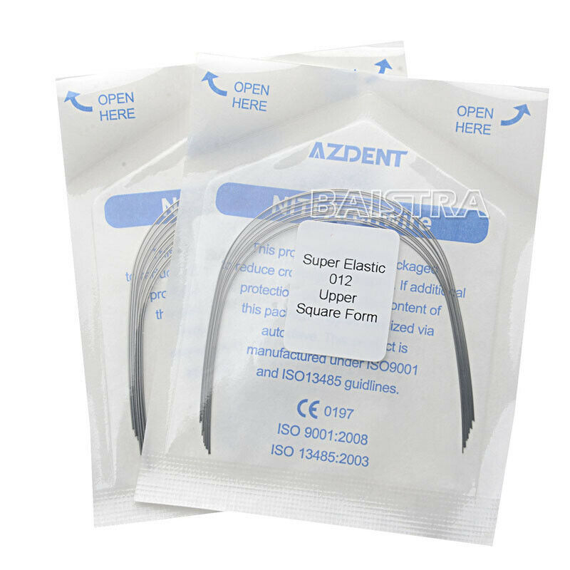 100X Dental Orthodontic Super Elastic Niti Arch Wire Square Round 012Upper