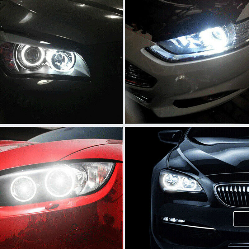 2PCS H8 LED Angel Eyes Halo Ring Light Bulbs HID Xenon 6500K Fit For BMW E82 E90