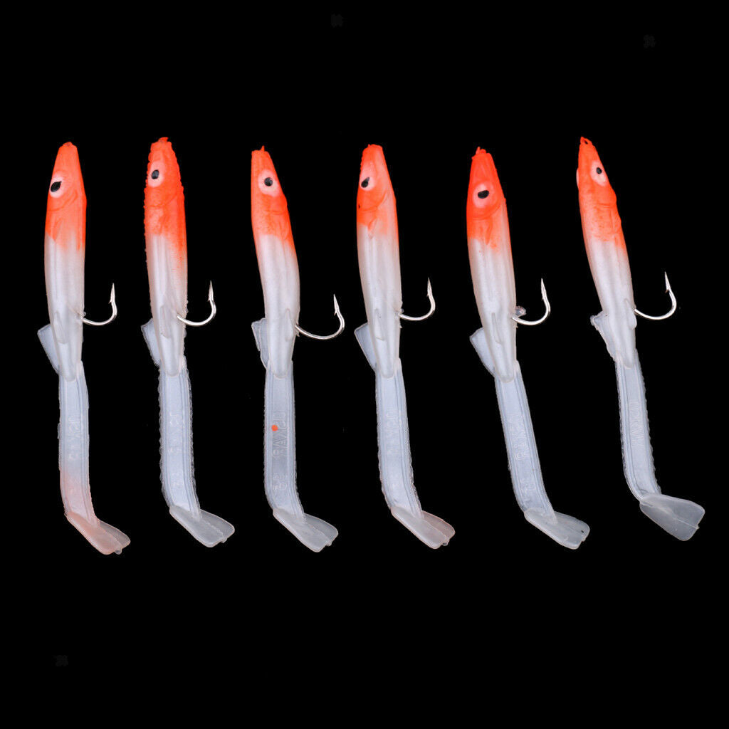 12 Pieces Bionic Bait 85mm Soft Bait Swimbait Fish Worm Silica Gel Bionic Bait