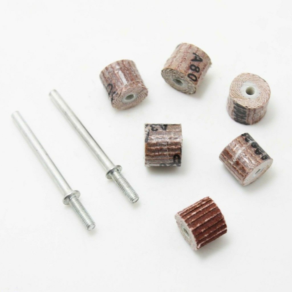 12pcs 240Grit Sanding Flap Wheel Sand Paper Rotary Die Grinder Drill Bit