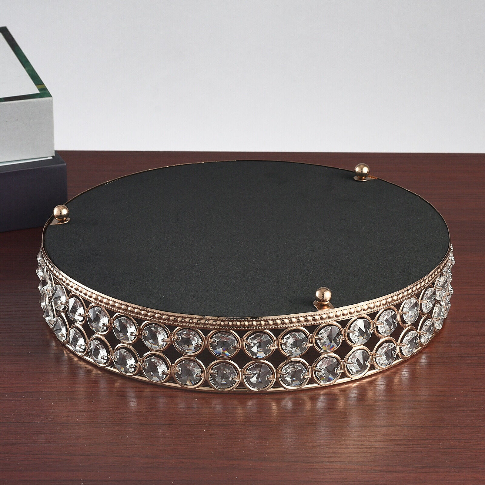 Crystal Tray Makeup Organizer Trinket Holder Fruit Dessert Serving Plate