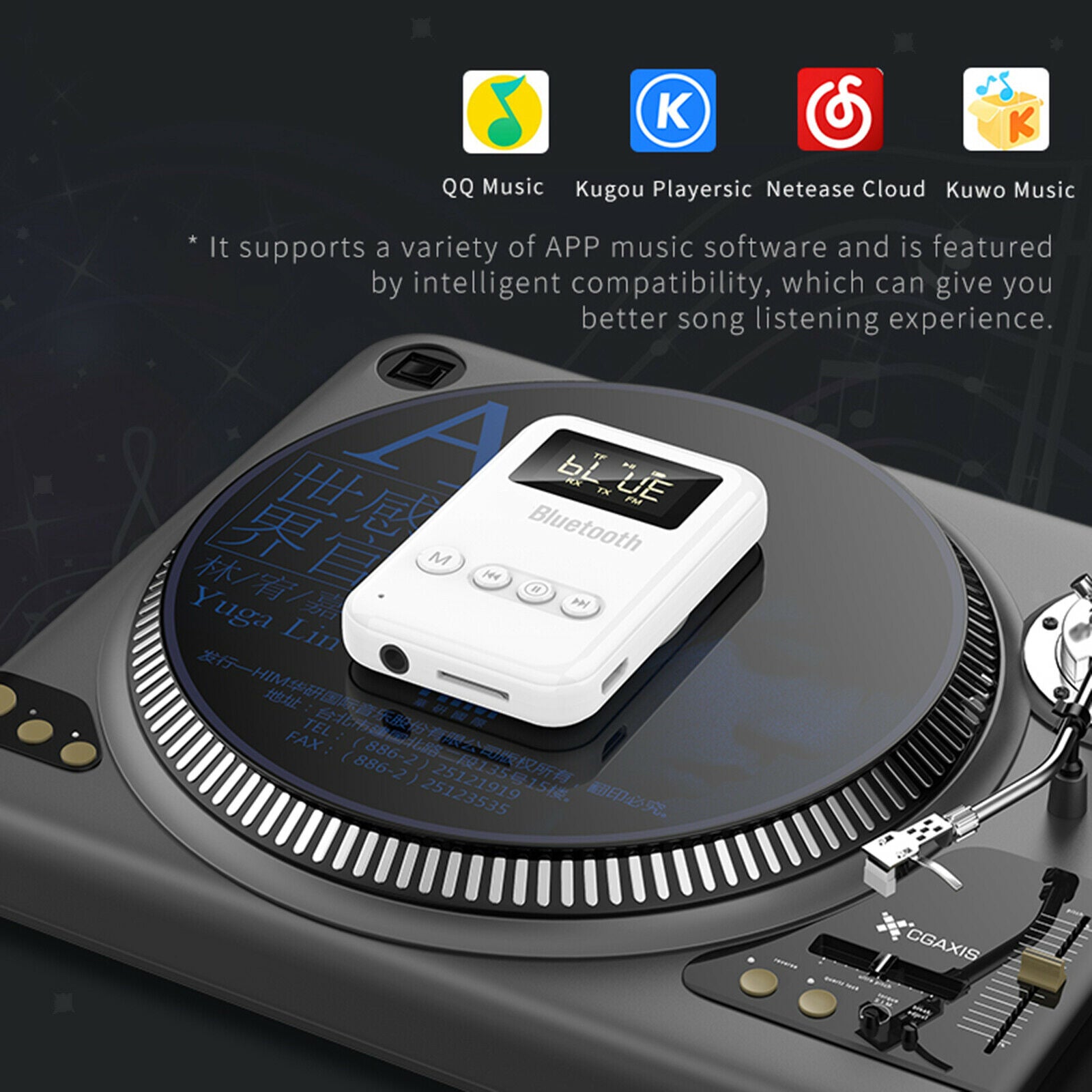 2-in-1 Bluetooth Transmitter Receiver 3.5mm Aux for Car Home Sound System