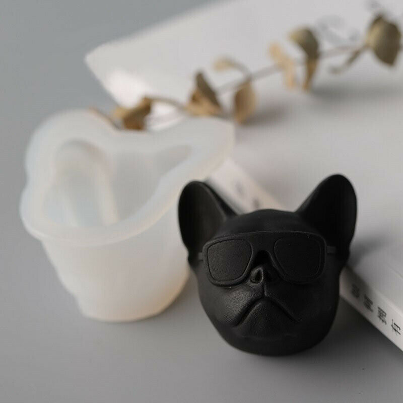Eyeglass Dog Plaster Aromatherapy Silicone Mold DIY Candle Soap Fondant MoldFCA