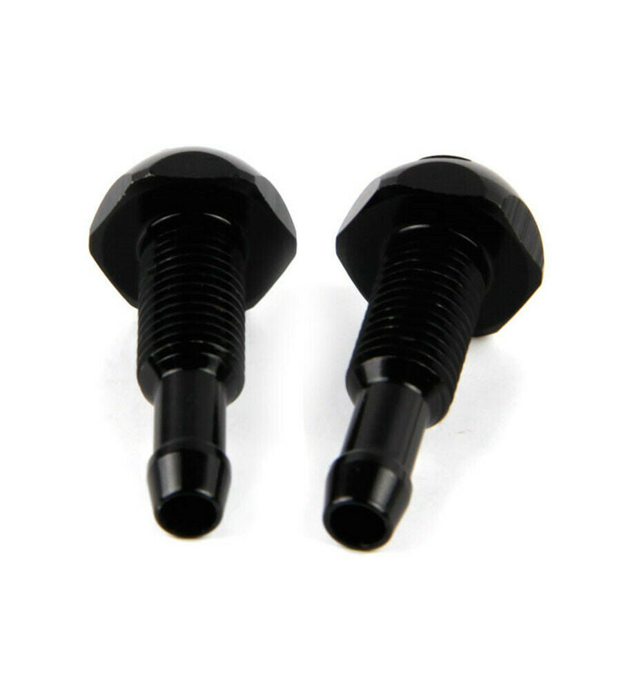 2pcs CNC Car Windshield Wiper Water Nozzles Hood Spray Jet Window Washer Nozzle