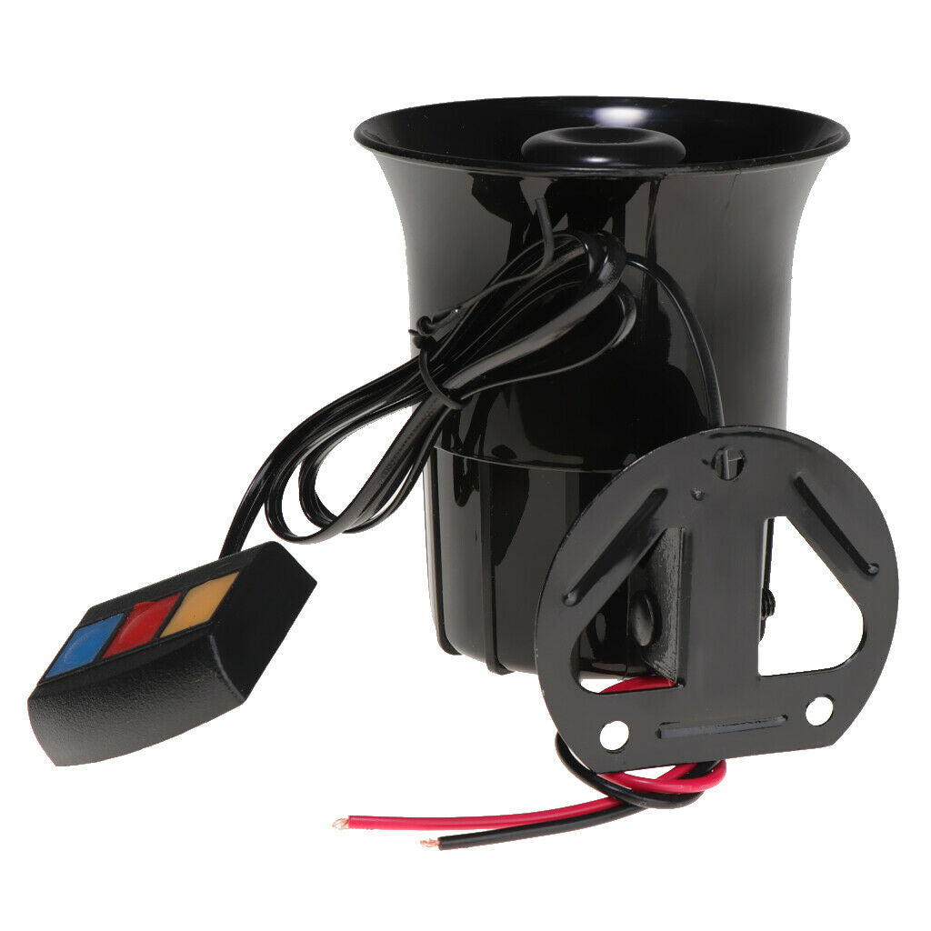 12V 30W 110dB Warning Alarm Loud Siren Horn for Car 3 Sounds Tone PA System