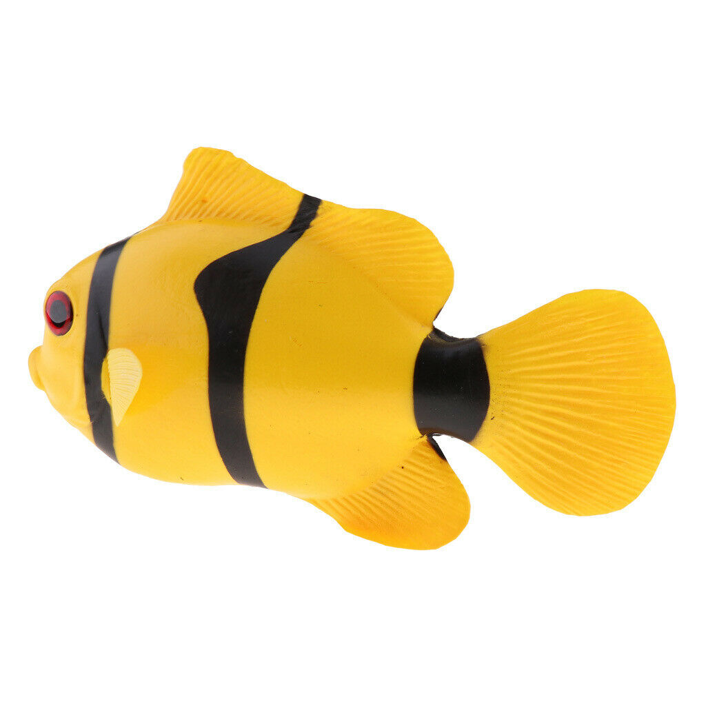 Lifelike Artificial Clownfish Ornament for Aquarium Decortion Yellow