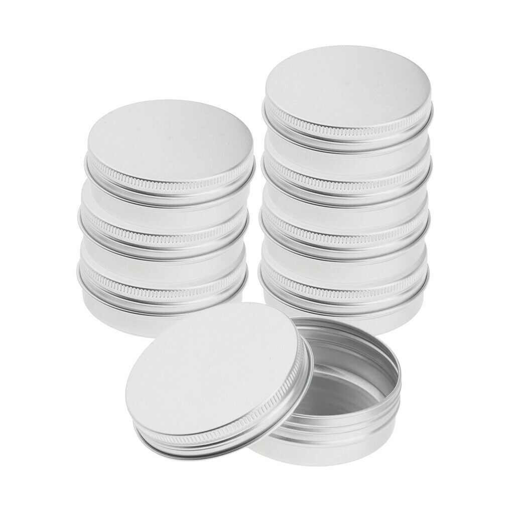 32x Screw Round Tin 60ml for Lip Balm Crafts Cosmetics Candles Storage Kits