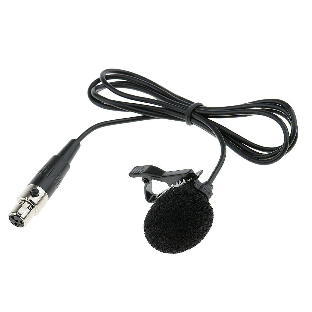 2 Pcs Mini Lavalier Microphone Mic w/ Clip for Vloggers 4-Pin Tie Clip On