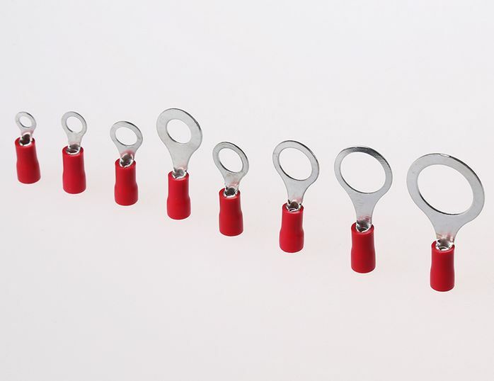 200Pcs AWG 14 - 5mm Wire Copper Crimp Ring Terminal with PVC Handles [M1]