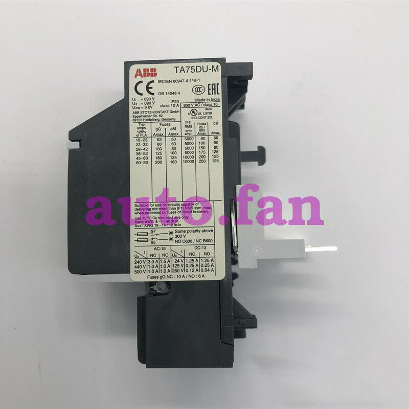1Pcs ABB TA75DU-80M Thermal Overload Relays 55-80A New