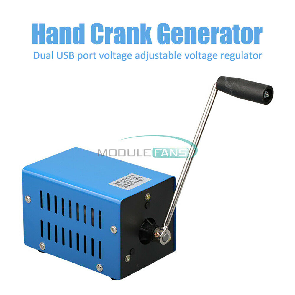 Portable Hand Manual Crank 20W Emergency Power Generator Electric USB Charger