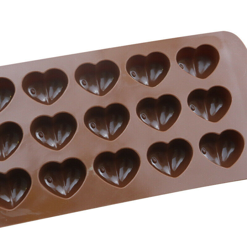 Heart Shaped Silicone Chocolate Fondant Cake Mold Ice Cube Mould Baking T.l8