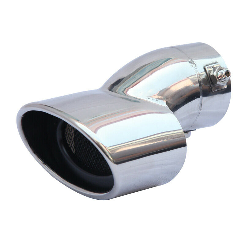 Universal Stainless Steel Car Exhaust Tail Muffler Tip Pipe Fit Pipes 2.5" inlet