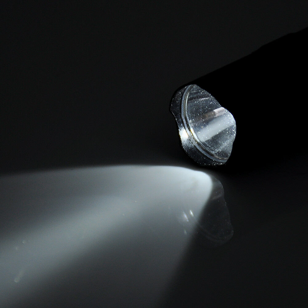 Black Bright Outdoor Waterproof LED Flashlight Torch Light Bulb Lamp 3W White@