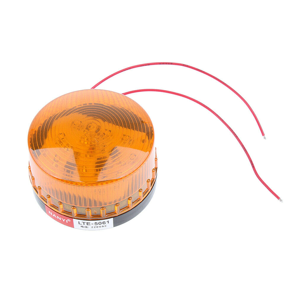 1pc LED Warning Light Flashing Beacon New Strobe Alarm Signal Lamp Yellow