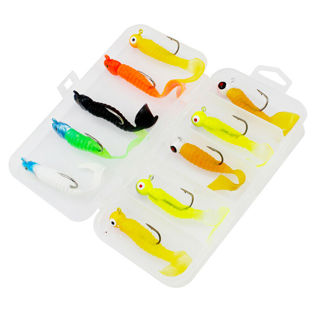 10pcs Soft Bait Shad Fishing Lure  Head Soft Bait Fishing Supplies