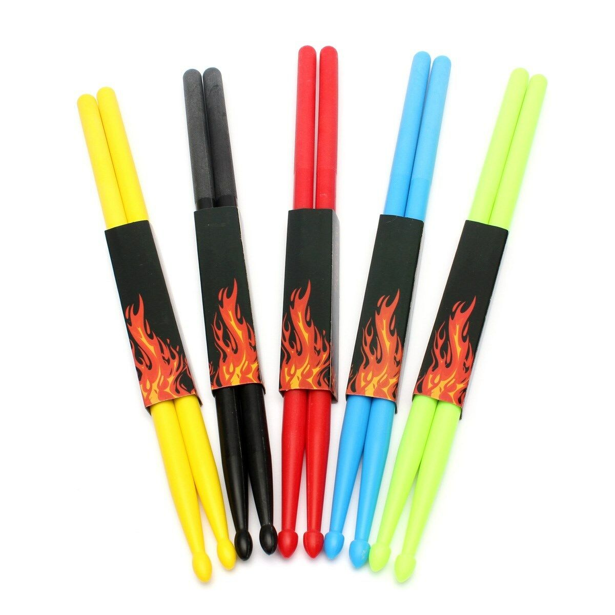 5 Pair of Durable 5A Nylon Drum Stick 405mm/ 15.7'' 5 Color/Set Drum Sticks USA