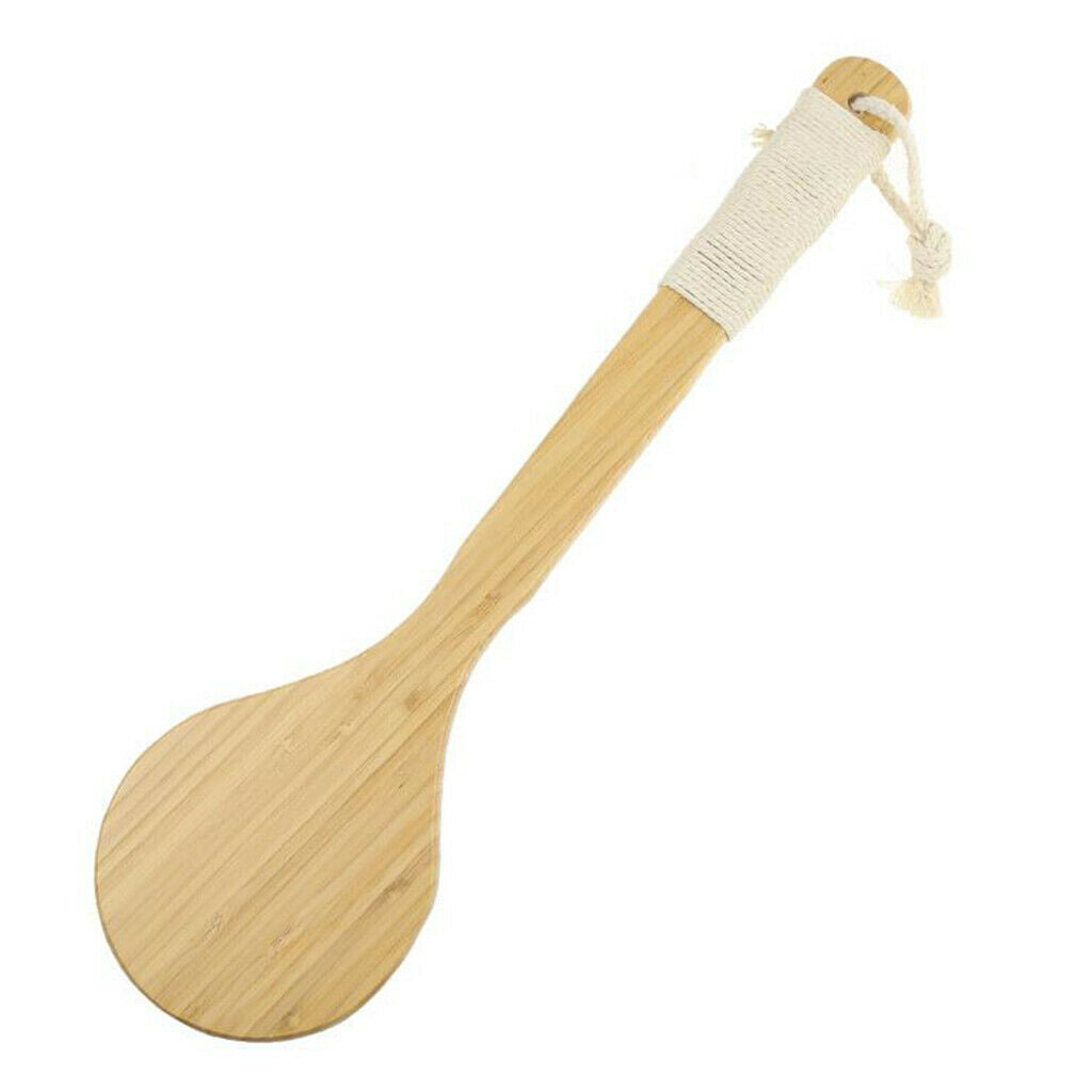 40cm Durable Wood Long Handle Bath Exfoliating Brush for Shower Massager