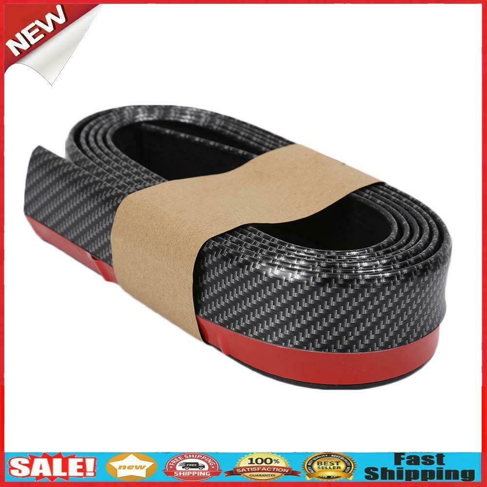 Car Door Bumper Protector 2.5m Carbon Fiber Anti-collision Strip Universal @