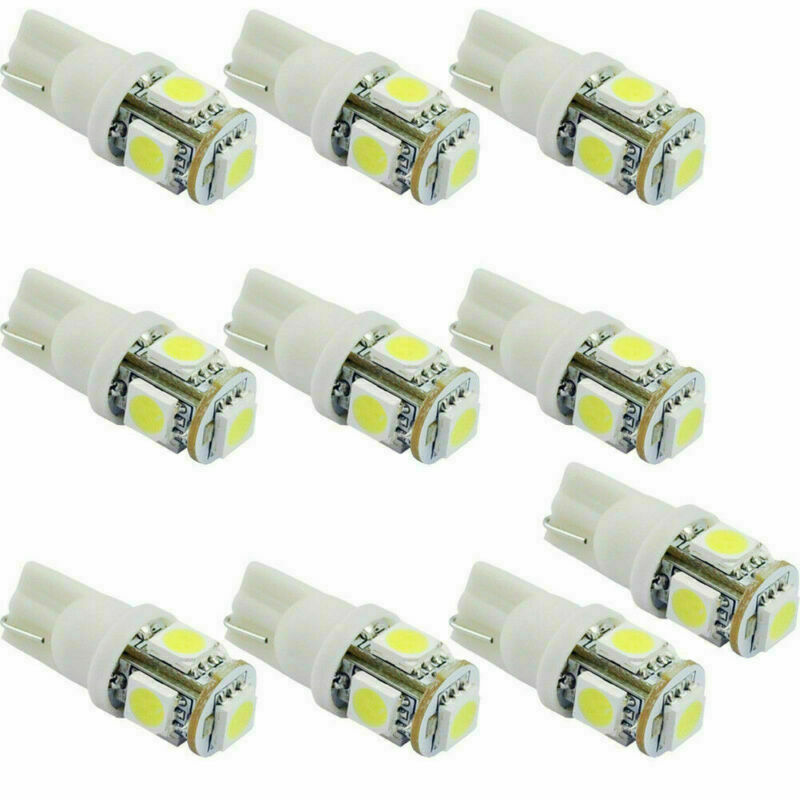 15x LED Car T10 12V White 5050 5smd Wedge Light Bulb W5W 194 168 2825 158