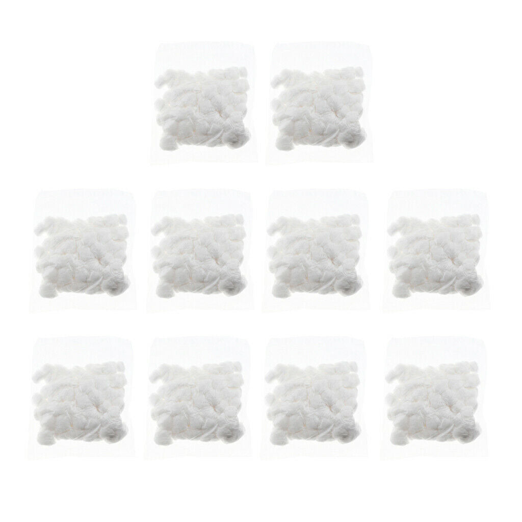 10 pack Cute Cartoon Small Cotton Balls for Hamster Guinea Pig Hamster white