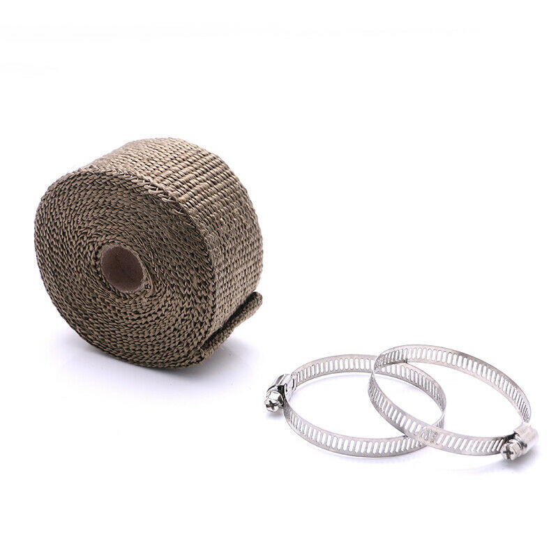 5m Vehicle Exhaust Pipe Khaki Anti-scalding Thermal Heat Tape Cloth Cruiser