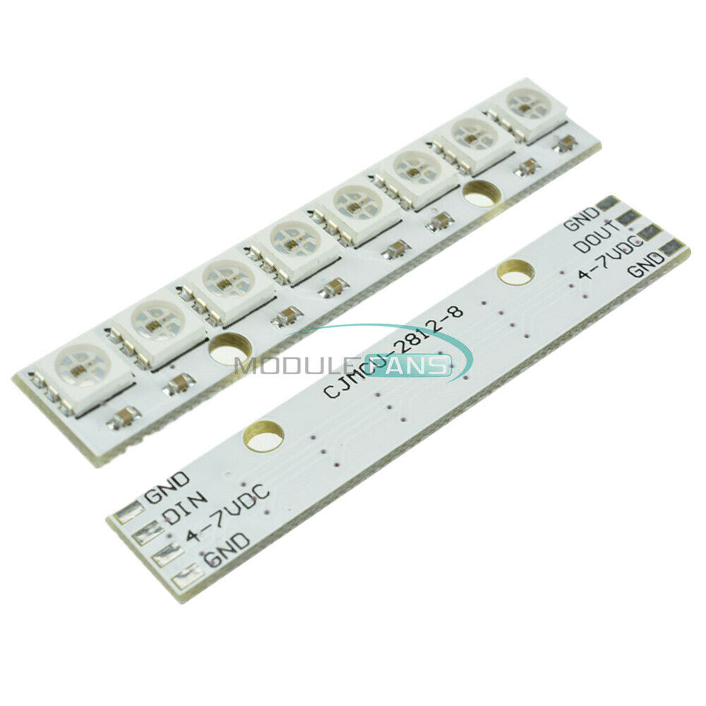 5PCS WS2812 WS2811 5050 RGB LED Lamp Panel Module 5V 8-Bit Rainbow LED Precise