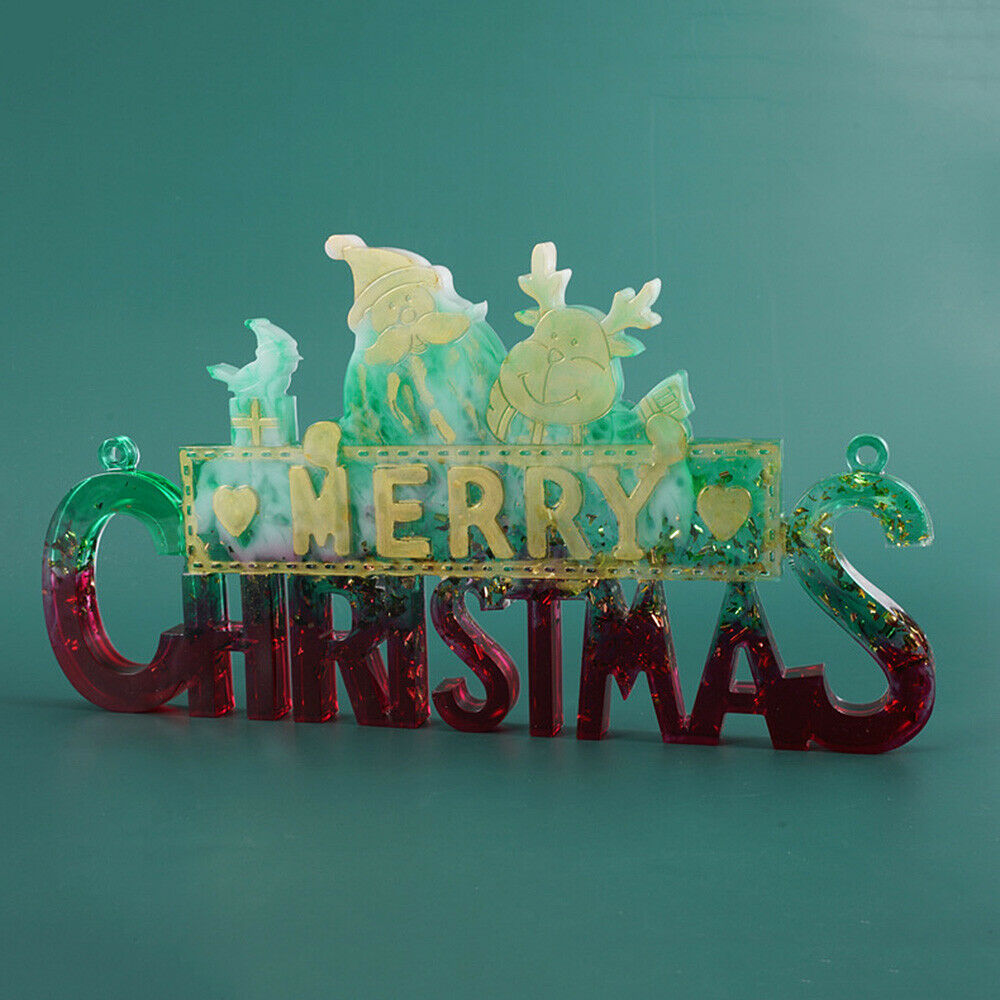 Santa Claus Christmas Letter Epoxy Silicone Mold DIY Handwork Mould Craft Decor