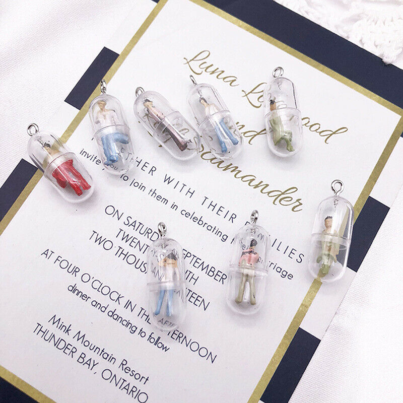 10pcs Funny Capsule Villain Charms Pendants DIY Jewelry Findings Craft Mak G BU